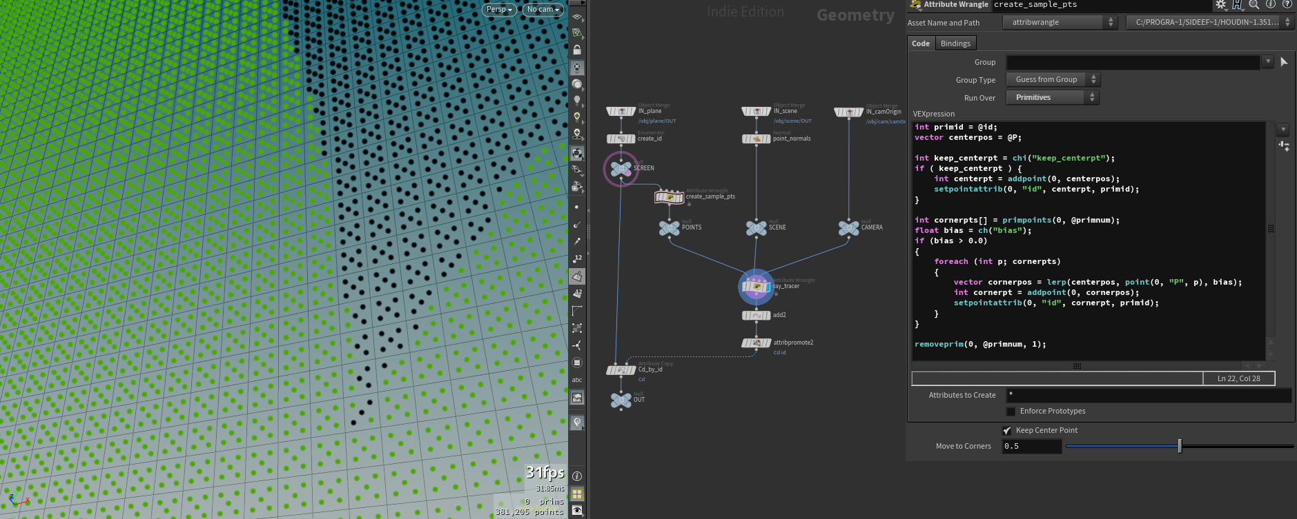 Updated code to move corner points closer to the center