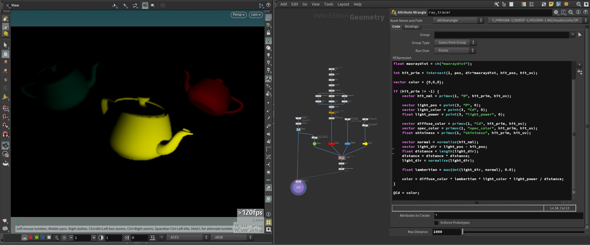 Lambertian shading preview